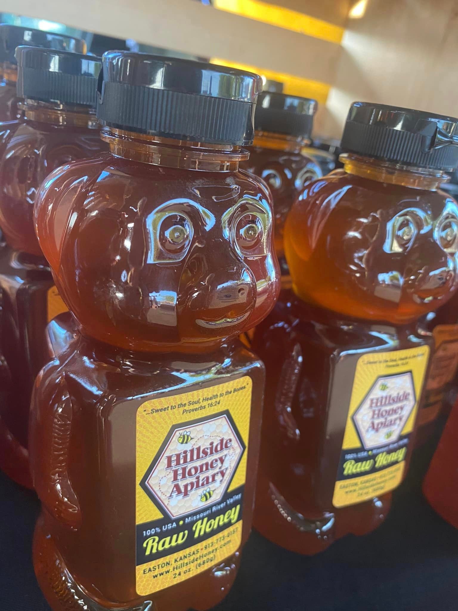Raw Honey 24 oz. bear | Hillside Honey