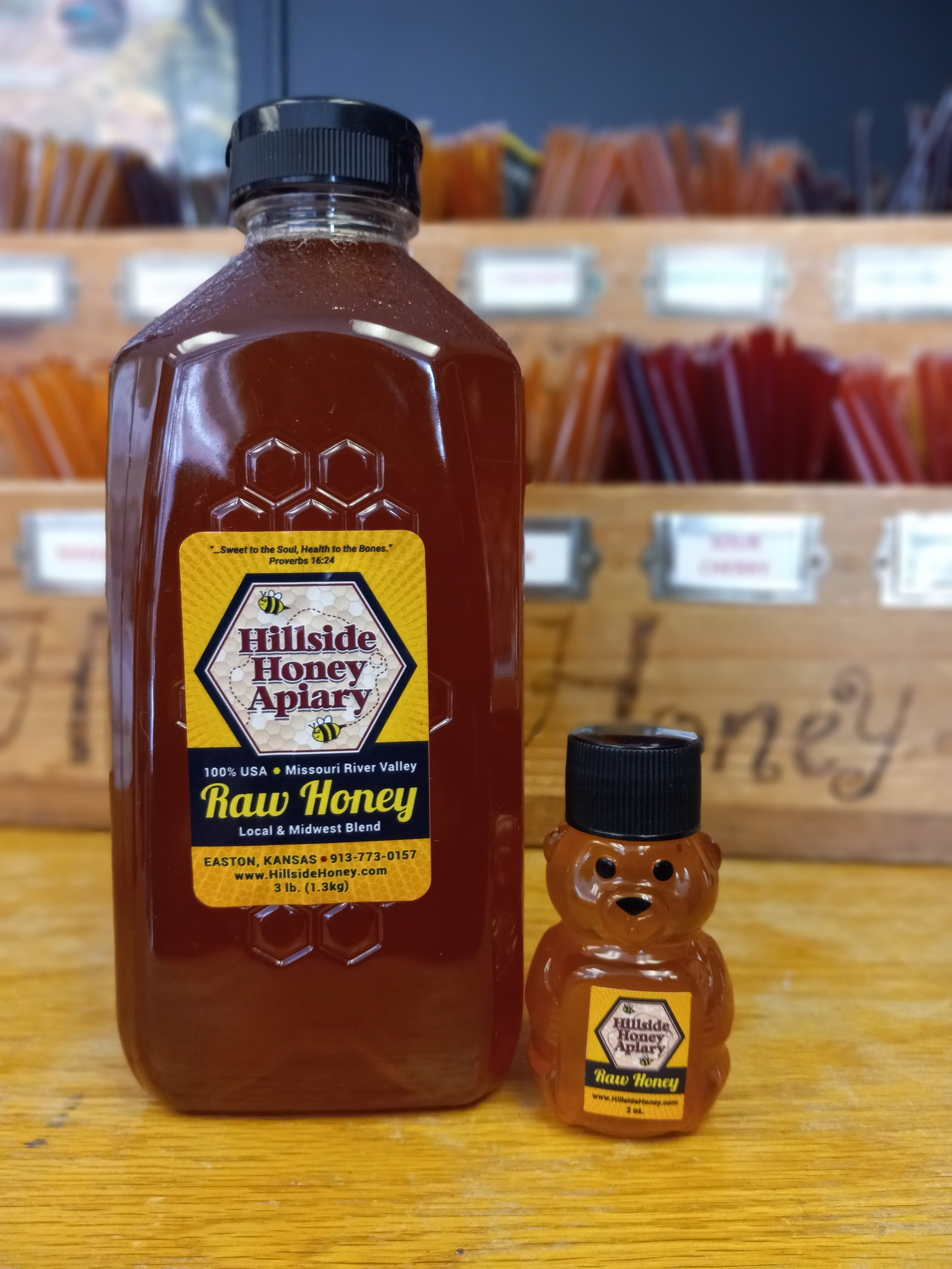 Honey 5 pound Raw Unpasteurized Honey jug | Hillside Honey